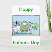 Happy Father's Day Frog Cartoon Card