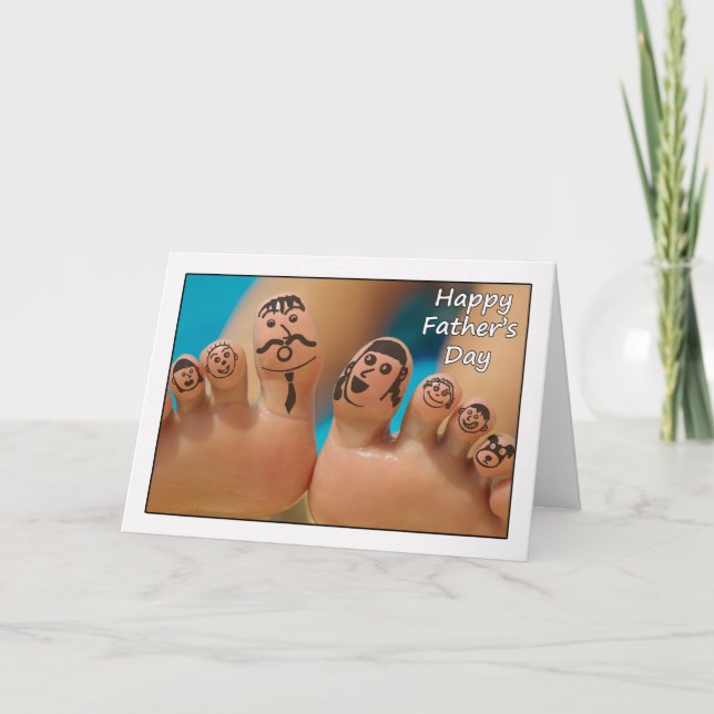 Happy Father's Day from All of Us, Toe Family Card (Front)