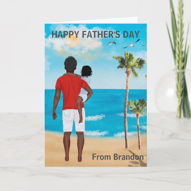 Happy Father's day from Child Brunette Brown hair  Card (Front)