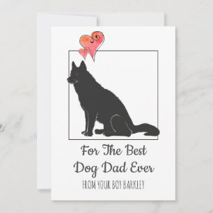 Happy Fathers Day From Dog Holiday Card
