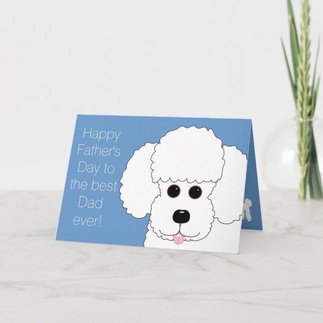 Happy Father's Day from The Fur Kid Poodle Card (Front)