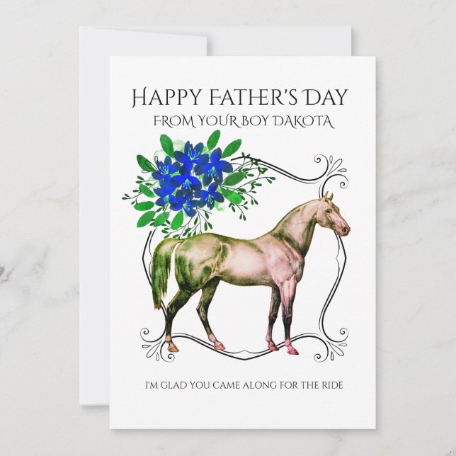 Happy Father's Day From The Horse Holiday Card (Front)