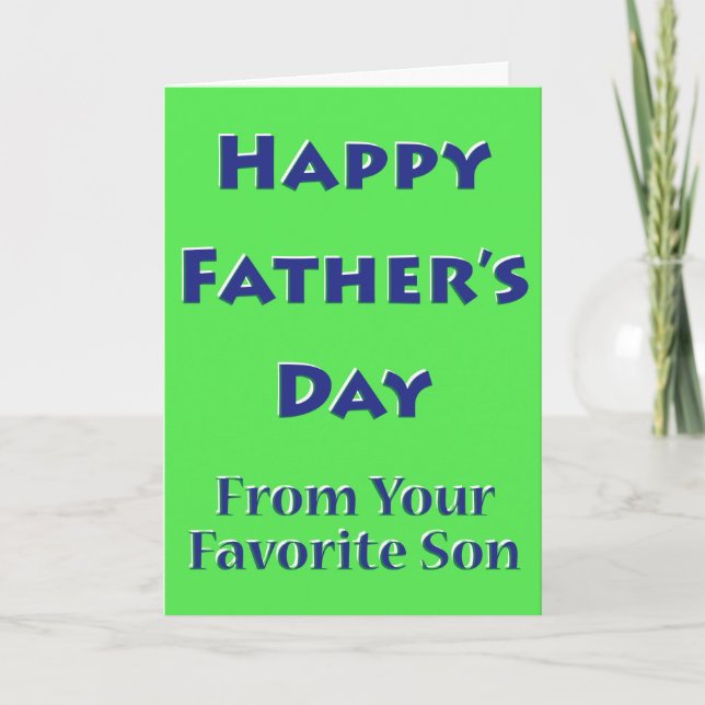Happy Father's Day from Your Favourite Son Card (Front)