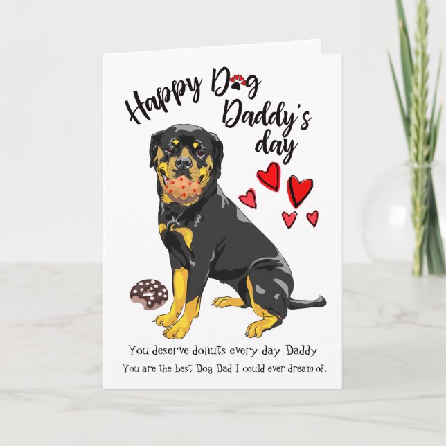 Happy Father's Day from your Loving Rottweiler Card (Front)