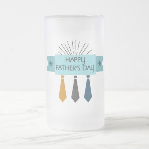 Happy Father's Day  Frosted Glass Beer Mug