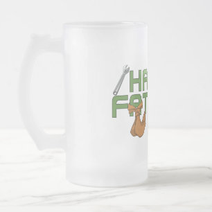 Happy Father's Day Frosted Glass Beer Mug