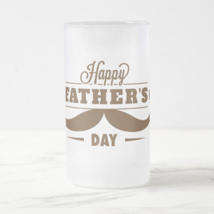 Happy Father's Day  Frosted Glass Beer Mug