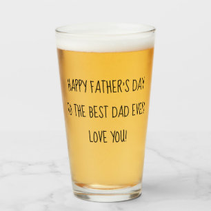 happy fathers day fun calligraphy glass
