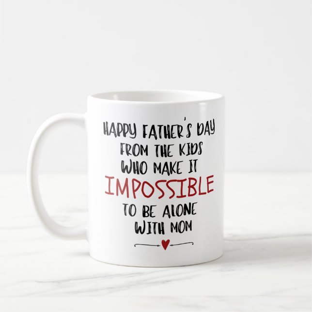 Happy Father's Day Fun Gift from the Kids Coffee Mug (Left)