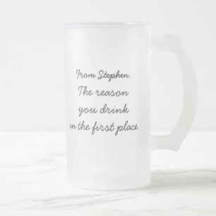 Happy Fathers Day Funny Beer Frosted Glass Beer Mug
