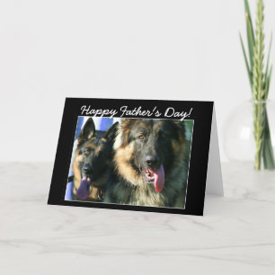 Happy Father's Day German Shepherds greeting card