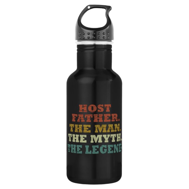 Happy fathers day gift ideas best host dad 532 ml water bottle (Front)