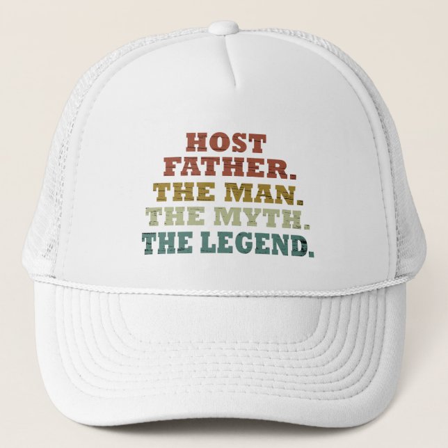 Happy fathers day gift ideas best host dad trucker hat (Front)