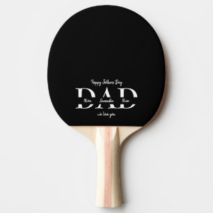 Happy Father's Day Gift with Kids' Names - Ping Pong Paddle