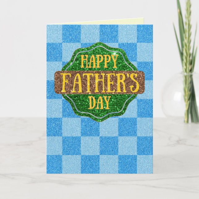 Happy Father's Day Glitter Card (Front)