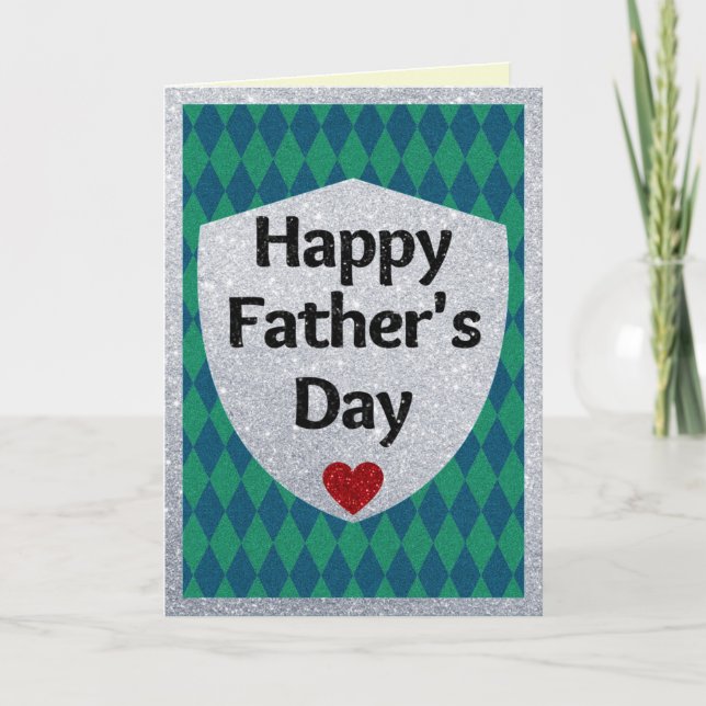 Happy Father's Day Glitter Card (Front)