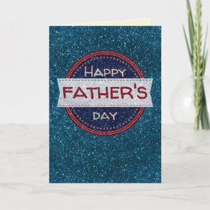 Happy Father's Day Glitter Card
