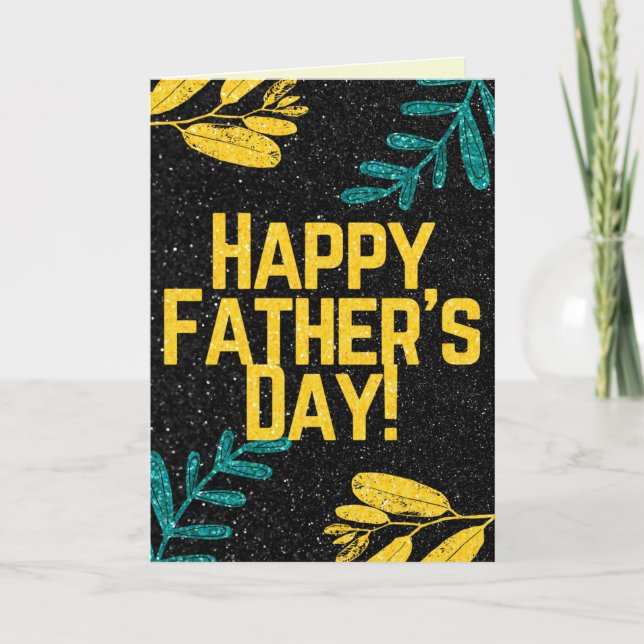 Happy Father's Day Glitter Card (Front)