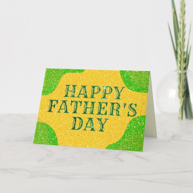 Happy Father's Day Glitter Card (Front)