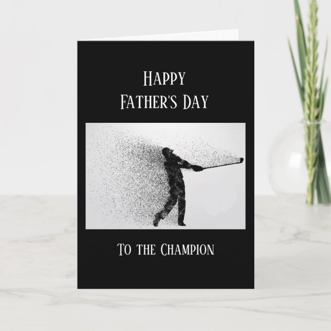 Happy Father's Day Golfing Golfer Golf Card (Front)