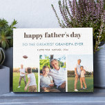 Happy Fathers Day Grandpa and 3 Photo Strip Canvas Print<br><div class="desc">Stylish and personalised wrapped canvas for grandpa on father's day. The photo template is set up for you to add 3 of your favourite photos and you can also edit as much of the text as you wish. The wording currently reads "happy father's day to the greatest grandpa ever -...</div>