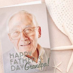 Happy Father's Day Grandpa! Modern Simple Greeting Card