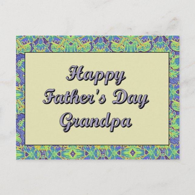 Happy Father's Day Grandpa Postcard (Front)