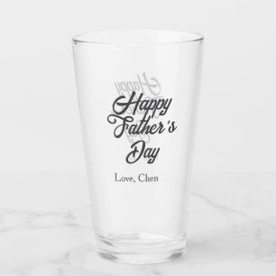 Happy father's day gray name love best Daddy ever  Glass