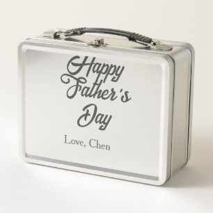 Happy father's day gray name love best Daddy ever Metal Lunch Box