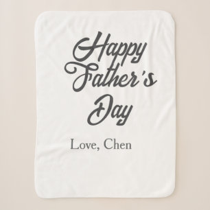 Happy father's day gray name love best Daddy ever  Sherpa Blanket