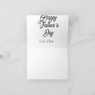 Happy father's day gray name love best Daddy ever Thank You Card