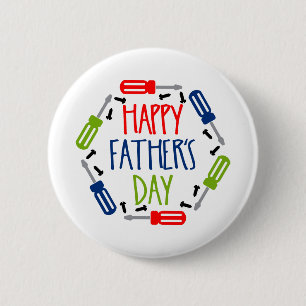 Happy Fathers Day Greatest Dad Gift 6 Cm Round Badge