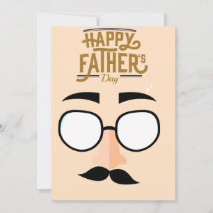 Happy Fathers Day Greeting Flat Card