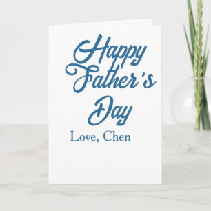 Happy father's day grey name love best Daddy ever  Card