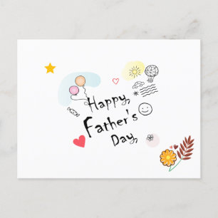 Happy Father's Day! Hand Drawn Postcard