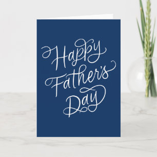 Happy Fathers Day Handlettering Photo Custom Colou Card