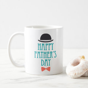 Happy Father's Day Hat & Bow Tie   Coffee Mug
