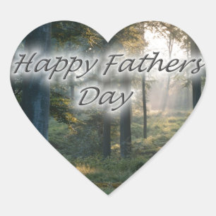 Happy Fathers Day Heart Sticker