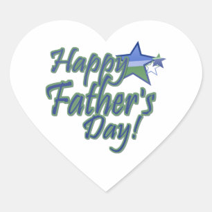 happy fathers day heart sticker