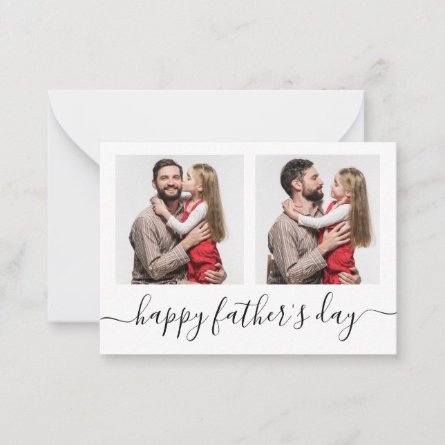 happy fathers day,holiday 2 photos budget card (Front)
