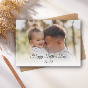 happy fathers day holiday family photo modern card