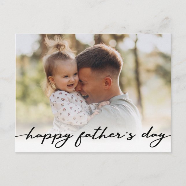 happy fathers day,holiday photo,modern calligraphy postcard (Front)