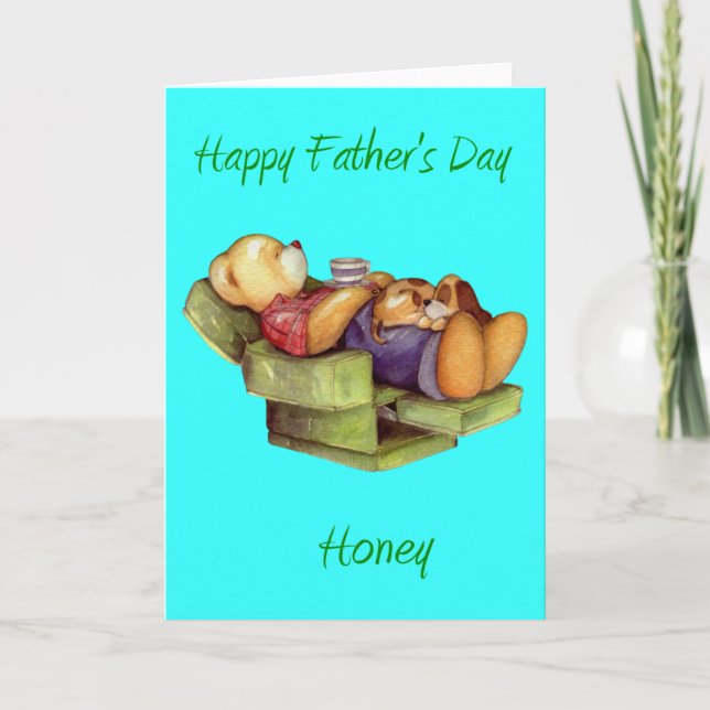 Happy father's Day Honey from wife/Girlfriend Card (Front)
