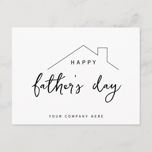 Happy Father's Day House Realty Postcard (Front)