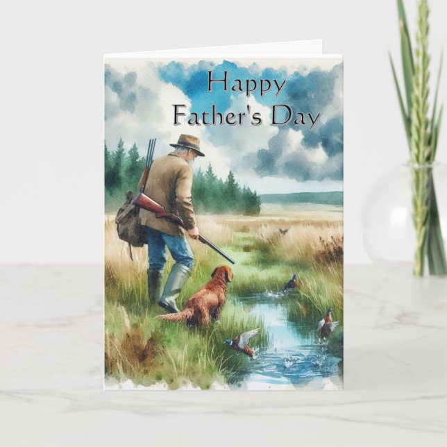 Happy Father's Day Hunting Greeting Card (Front)