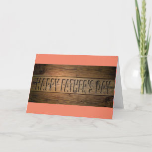 Happy Father's Day In Wood Card