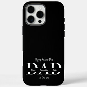 Happy Father's Day iPhone Case with Kids' Names