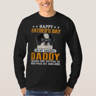 Happy Father's Day Japanese Chin Dog Dad For Men T-Shirt