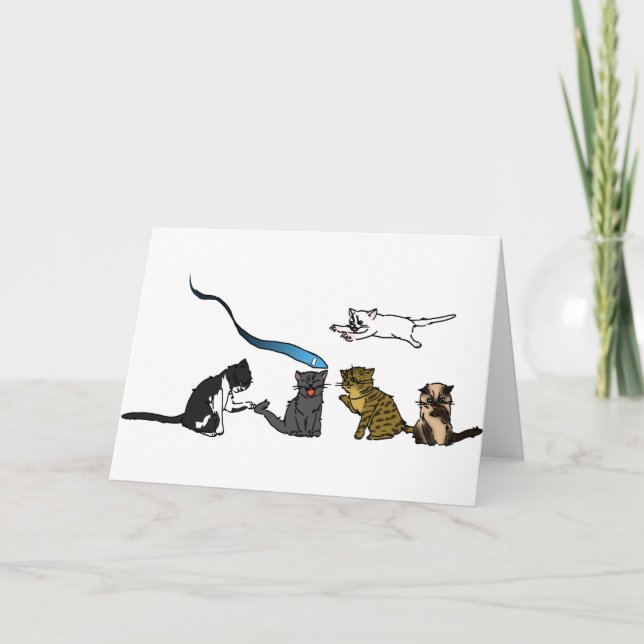 Happy Father's Day Kitty Greeting Card (Front)