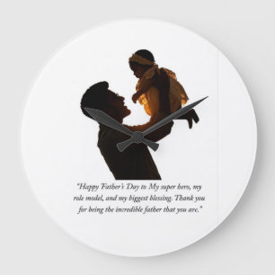 Happy Father's Day Large Clock